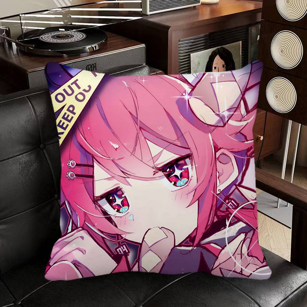 

Kasane Teto Anime Pillow Case Square Pillow Bedroom Sofa Leisure Comfort Cushion Car Home Decoration 16x16Inch
