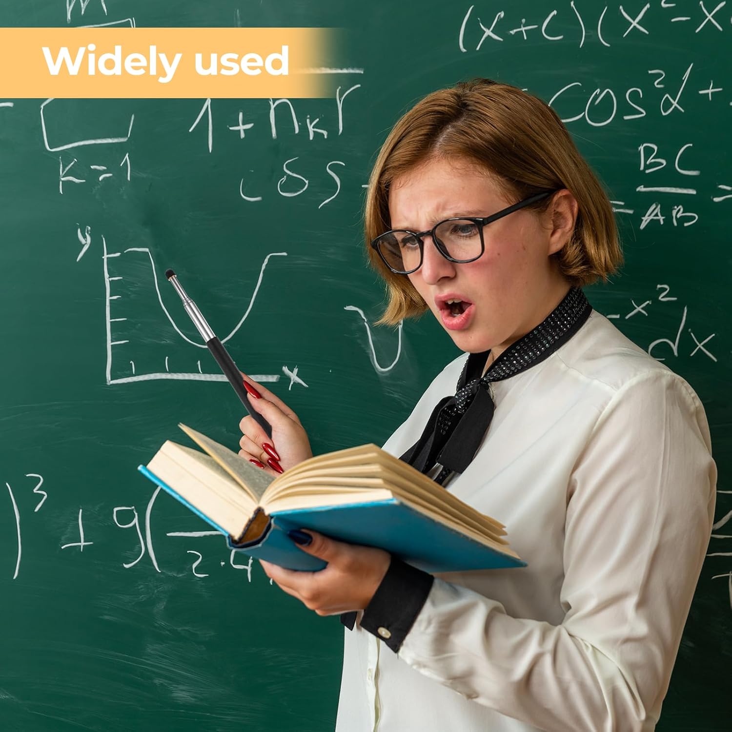 2 Pack Telescopic Teachers Pointer, Teaching Pointer Extendable Retractable Whiteboard Pointers Handheld Presenter Pointers Sticks Guiding Wand for