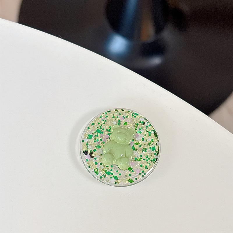 MagSafe Compatible Bear 3D Sequin Phone Ring Holder & Magnetic Mount