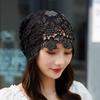 Single Layer Knit Beanies Dual-use Weave Cap Retro Crochet Hollow Knitted Hat  Ladies
