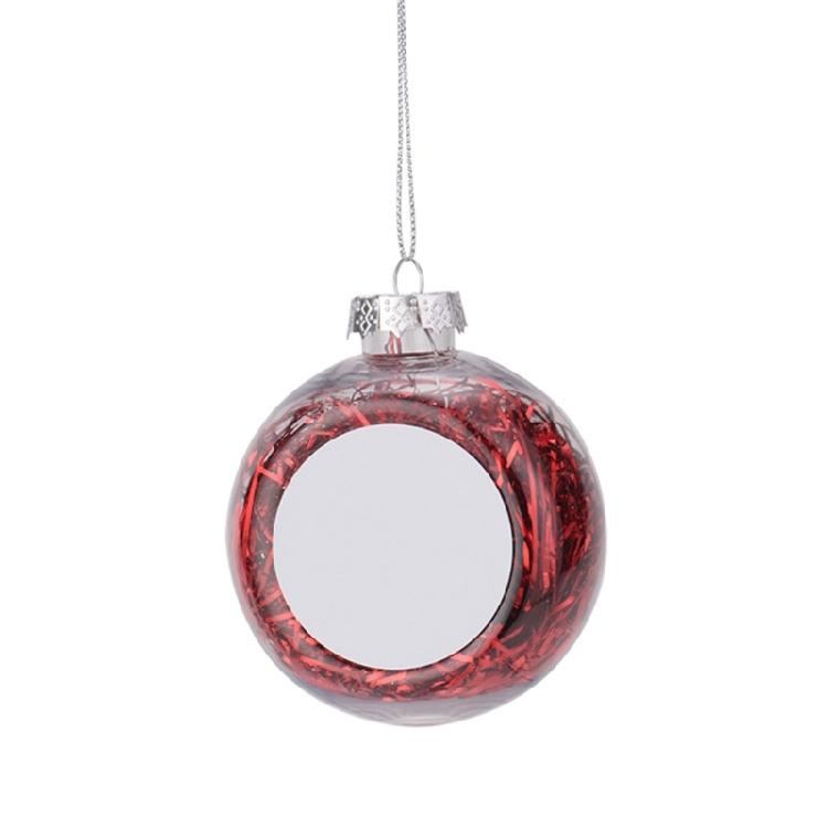 8cm Clear Blank Ball Pendant Sublimation Christmas Ornament Pendant for Transfer Printing DIY Party Tree Home Decors