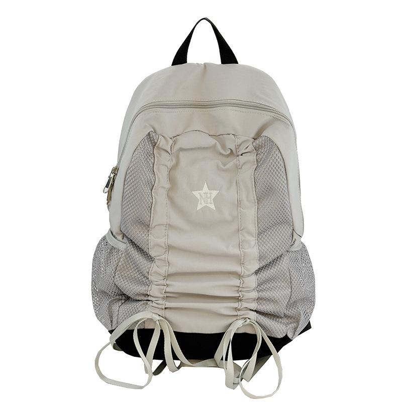 Schoolbag female ins Japanese niche design contrasting colors versatile mountaineering sports bag outdoor travel backpack college student