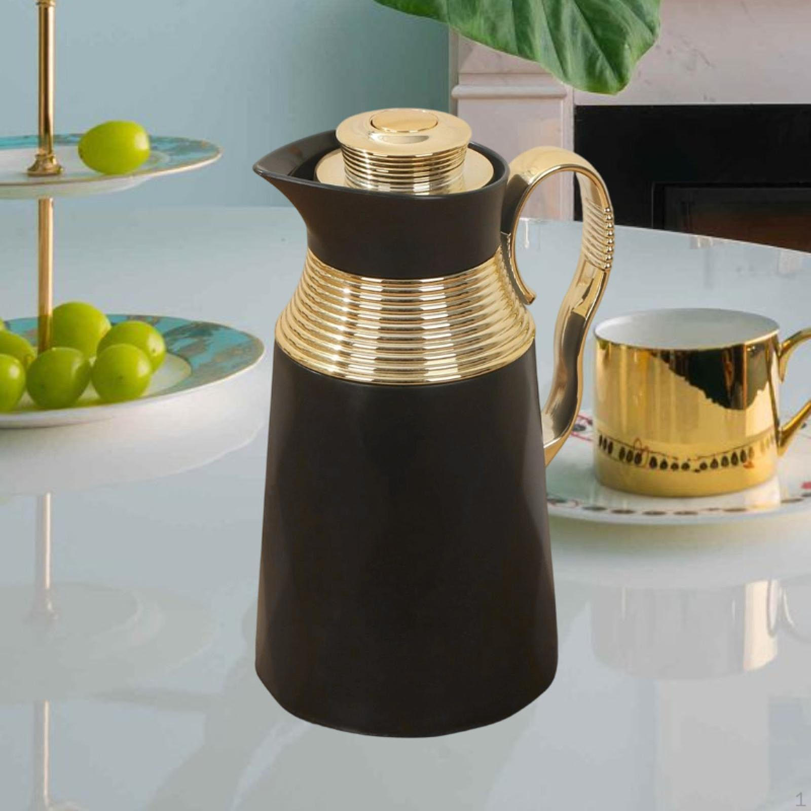 

Coffee Carafe Insulated Arabic Thermal 1000ml Versatile with Handle Luxury Kettle чёрный