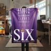 1PC SIX the Musical Print Flannel Blanket, High quality Comfortable for All Seasons, Home Decor, Warmth and Comfort, Perfect for Christmas Gifts163