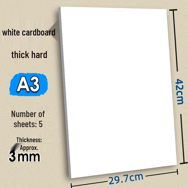 Handmade Children’s Cards: Thick White Cardstock with 4 Gray Colored Cards and Kraft Backing