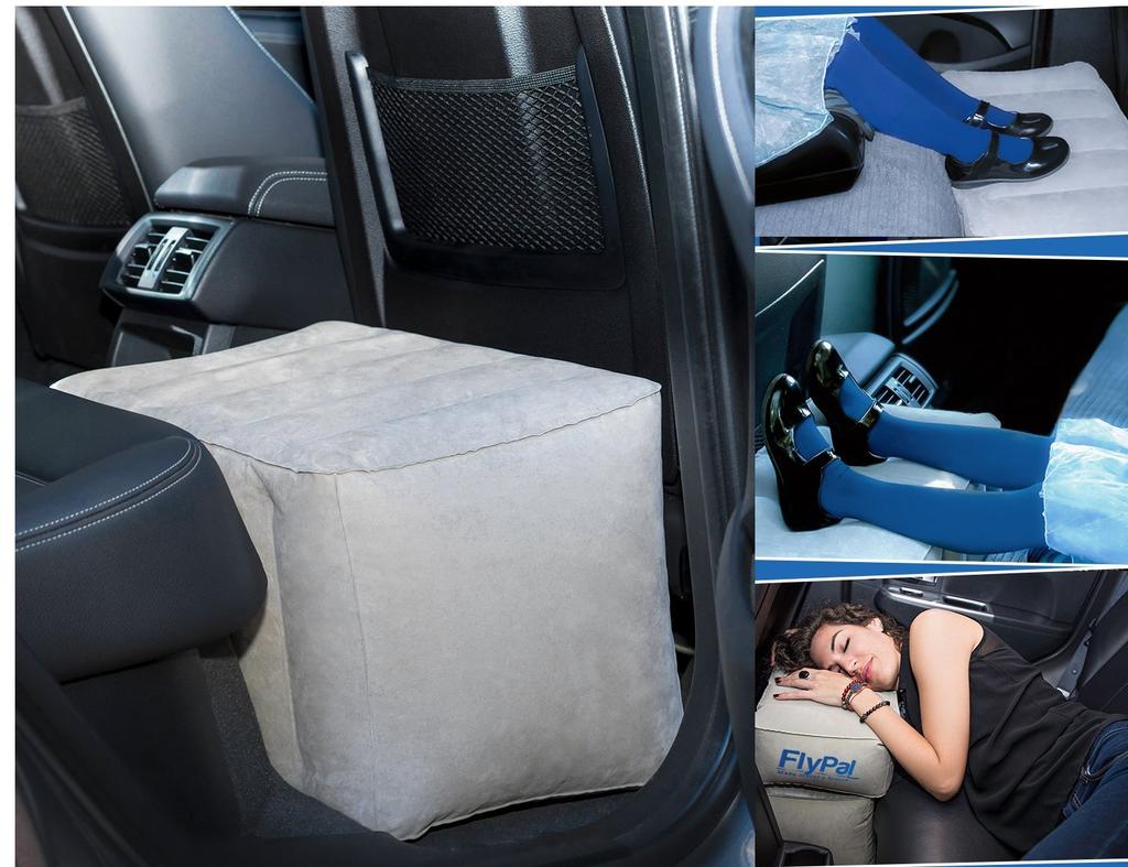 Flypal Air Leg 3 Levels Footrest, Ottoman, Pillow, Relaxing, Airplane, Car, Travel, Portable, Kids,