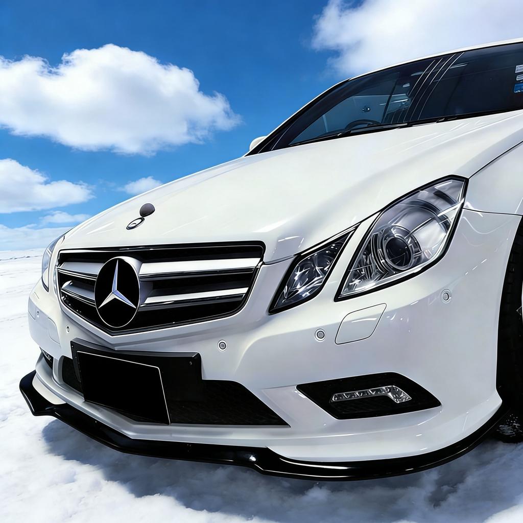 3PCS Front Bumper Lip Splitter Spoiler Diffuser Body Kits For Mercedes Benz E class Coupe C207 W207 AMG E300 E350 E500 2009-2012