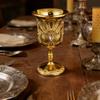 Small Goblet Chalices Retro Metal Wine Cup for Wedding Whiskeys Medieval European Style Embossed Drinking Cups Gift
