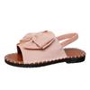 Fashion Beach Outdoor Ladies Shoes Women Slippers Summer 2025 Platform Wedges Low Heels Bow Tie Peep Toe Fashion Sandals Slides Women