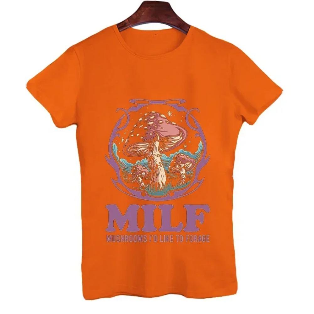 Sommer Vintage Herre T-skjorte Streetshirt MILF Sopp Jeg Vil Gjerne Plukke Morsom Sopp T-skjorte for Menn Kortermet Klær