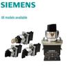 Siemens Metal Rotary Pushbutton Switch Models: 3SB6130-2AL10-1NA0, 3SB6160-2BA10-1BA0