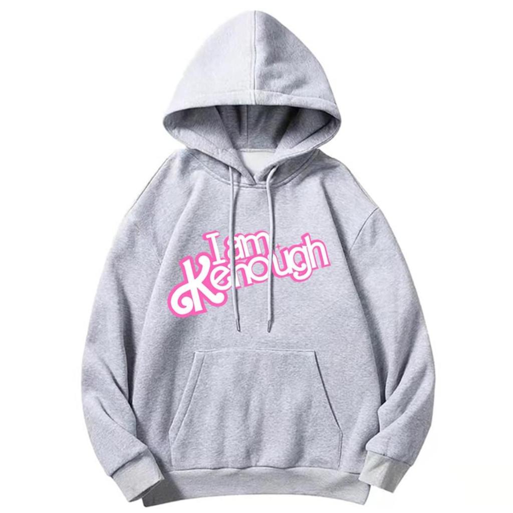 2025 new I Am Kenough letter print hooded loose sweater men's and women's hooded sweater