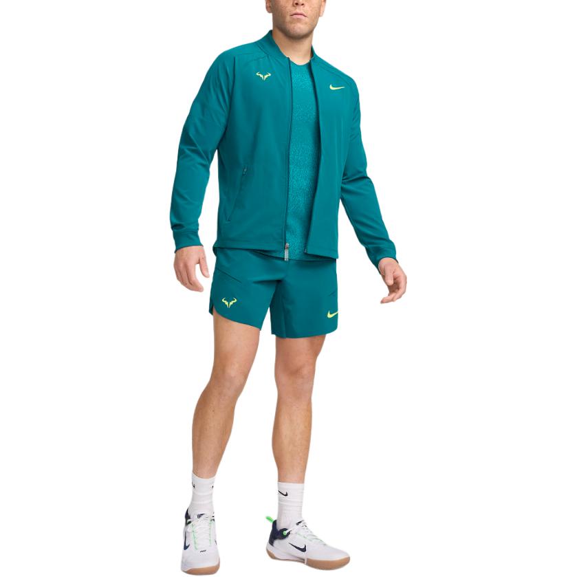 Nike Dri-FIT Rafa Logo Print Outdoor Casual Sports Zip-Up Jacket Men Jacket Crystal-Cave-Blue DV2885-381