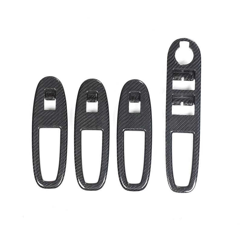 For Alfa Romeo 159 Brera Spider 939 2004-2023 Real Carbon Fiber Car Window Lift Switch Panel Cover Trim Car Accessories LHD/RHD