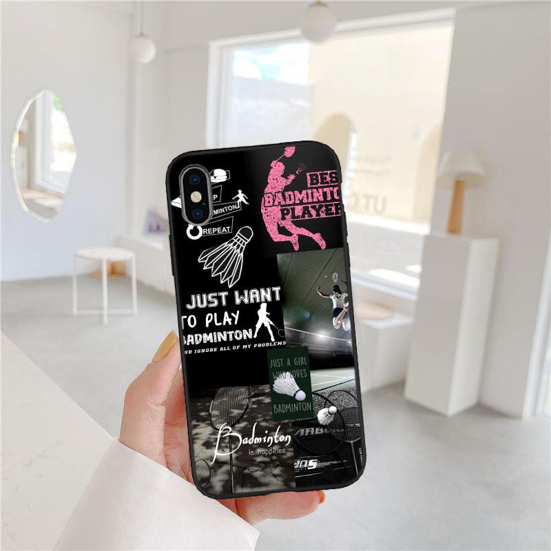 LO13 Badminton Sports Soft Shell Phone Case for Redmi Note 13 14 Pro+ Plus A3 A3X 13X 13C 13R 14S 14C 14R