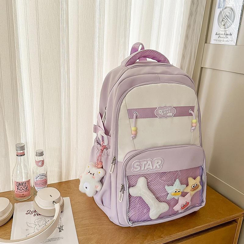 High Value, Fresh and Cute, Multi-pocket Backpack, Student Leisure, Simple and Large-capacity Backpack.