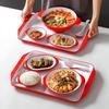 Shengjia Melamine Red & White Fast Food Tray Set