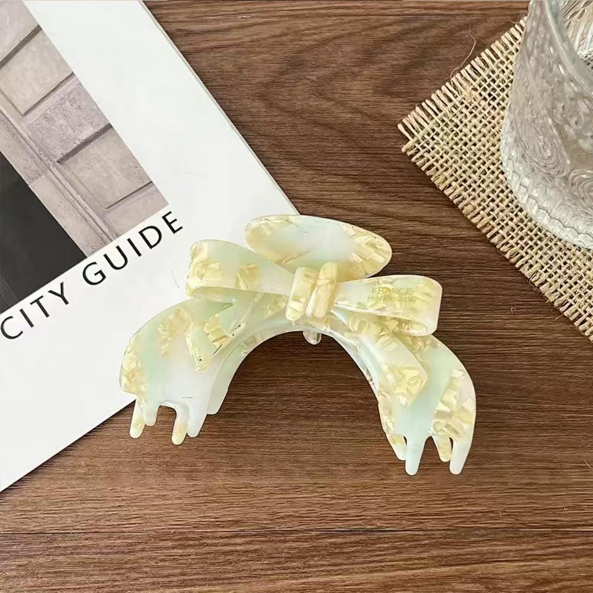 

1 шт. ретро арка бант заколка-краб темпераментная элегантная ацетатная заколка головной убор модная пружина для волос заколка-акула для волос аксессуары для волос