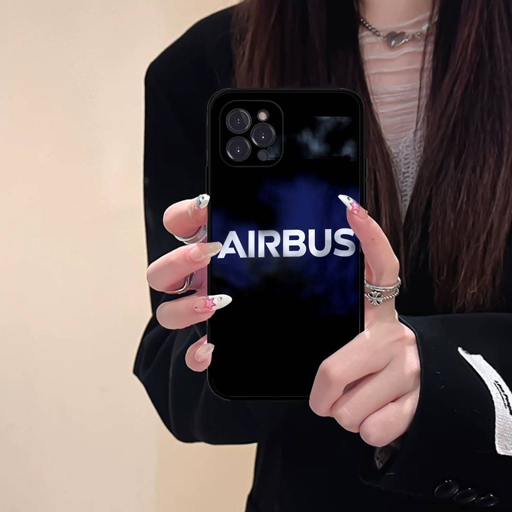 Custodia per Telefono con Logo Airbus Per iPhone 16 15 14 13 12 11 17 Pro Max Semplicità Retro TPU Morbido