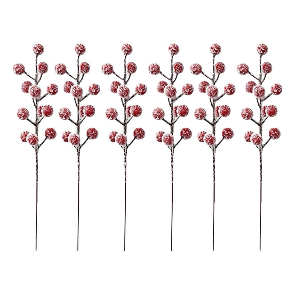 Rote Beeren Weihnachten Künstliche Kiefernzweige Grünzeug Blätter Künstliche Kiefer Heimdekoration