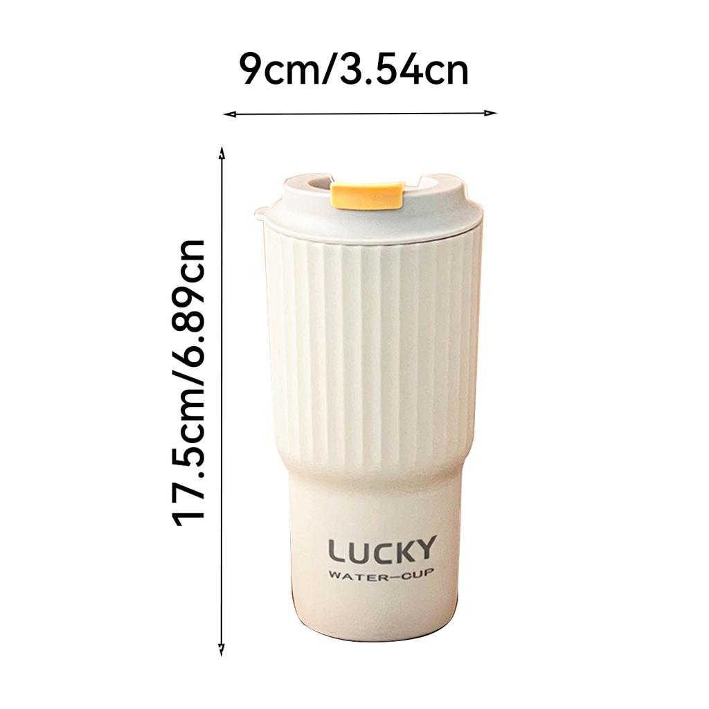 650Ml Cute Plastic Milk Coffee Cup With Lid Travel Sport Portable Large Capacity Water Cup Tumbler For Kids Adult