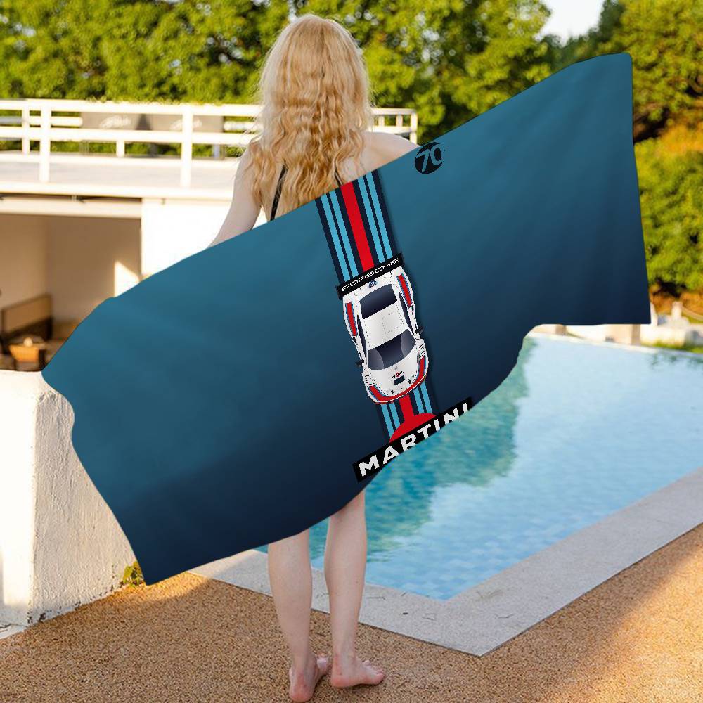 M-Martini Racing Logo Anime Beach Swimming Towel Soft Absorbent Washcloth Children's Gifts For Kids Travel Camping Gym