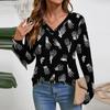 Women Long Sleeve Tops Dressy Casual V Neck Tshirts Basics Tee Vacation Fall Fashion Clothes