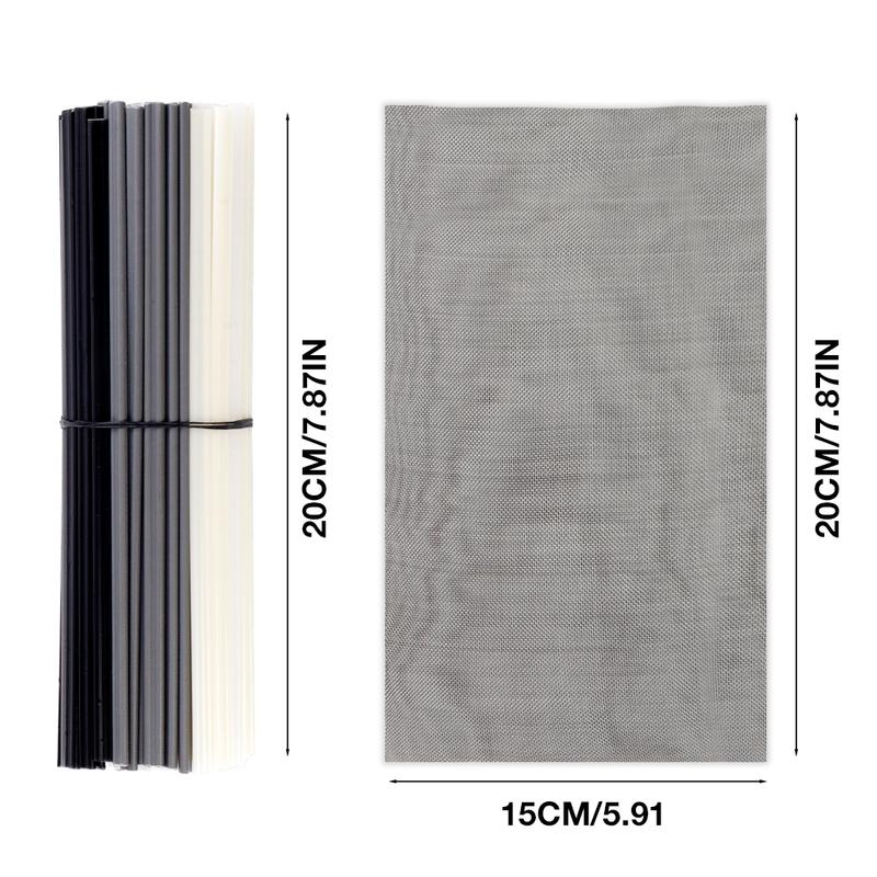 Plastic Welding Tools, PP/ABS/PVC/PE Welding Rods, 304 Stainless Steel Welding Repair Mesh, Car Bumper Repair Welding Supplies