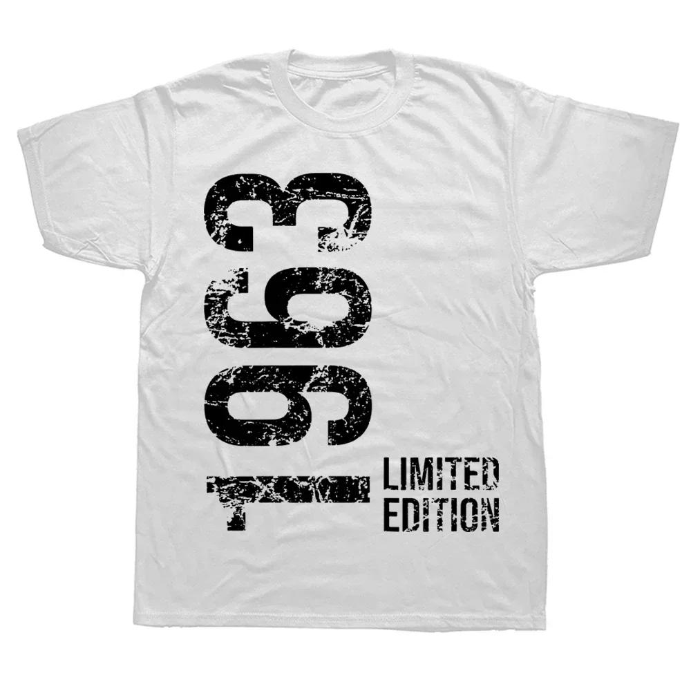 Retro Vintage 1963 T-skjorter Grafisk Bomull Streetwear Kort Erme Gaver Sommer T-skjorte Bomull Nyhet 61-årsdag 61 År