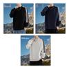 EASTERN CAMEL Men's Loose-fit Crew Neck Pullover Sweatshirt with Side Stripes