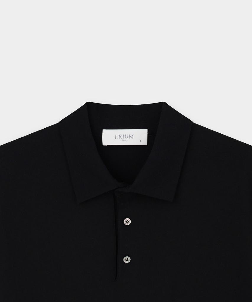 Jeilium Cotton Summer Essential Polo Neck Black (Dry Touch)