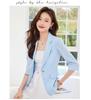 New Women's Elegant Casual Black Mid-Sleeve Suit Jacket