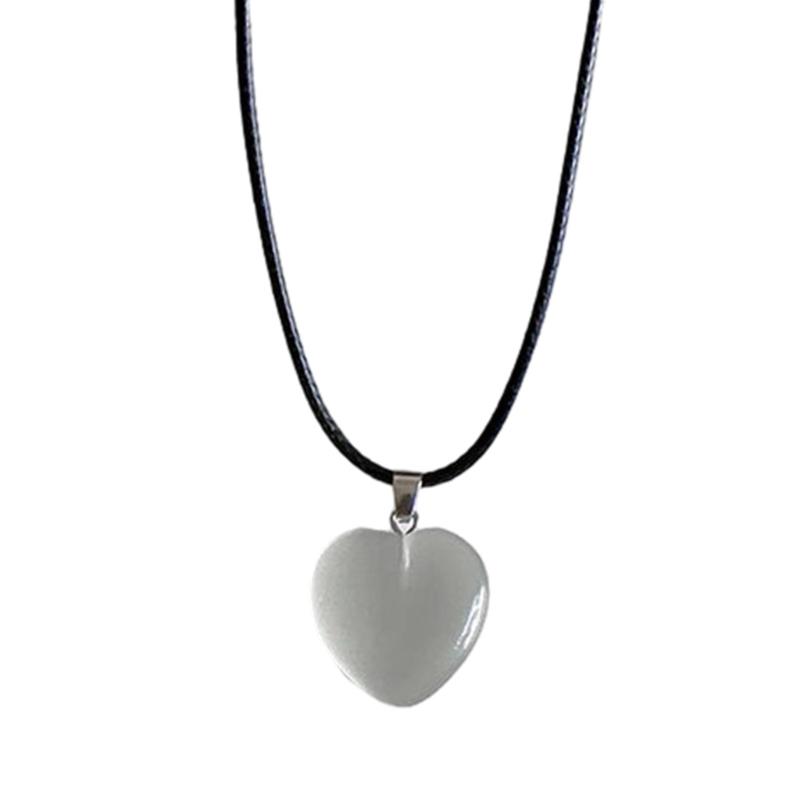 Ожерелья с подвесками в виде сердца Ожерелья-чокеры в форме сердца Украшения на шею Чокеры для пары Материал: опал Вечерние украшения для девушки, женщины