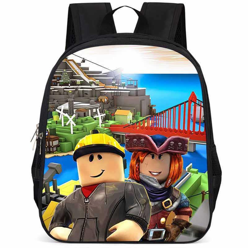 Roblox Large Capacity Lightweight Oxford Cloth School Backpack For Kids Boys Girls