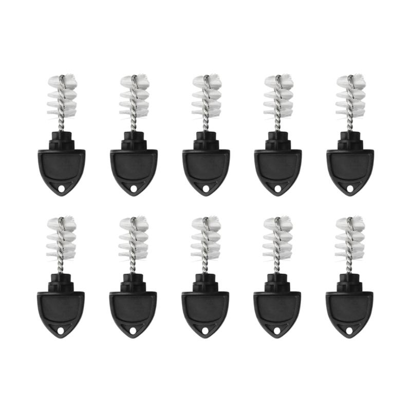 

10pcs Beer Plug Tap Brush Comprehensive Beer Tap Care Brushes with PP Handle for Long Last Faucet Cleanliness чёрный