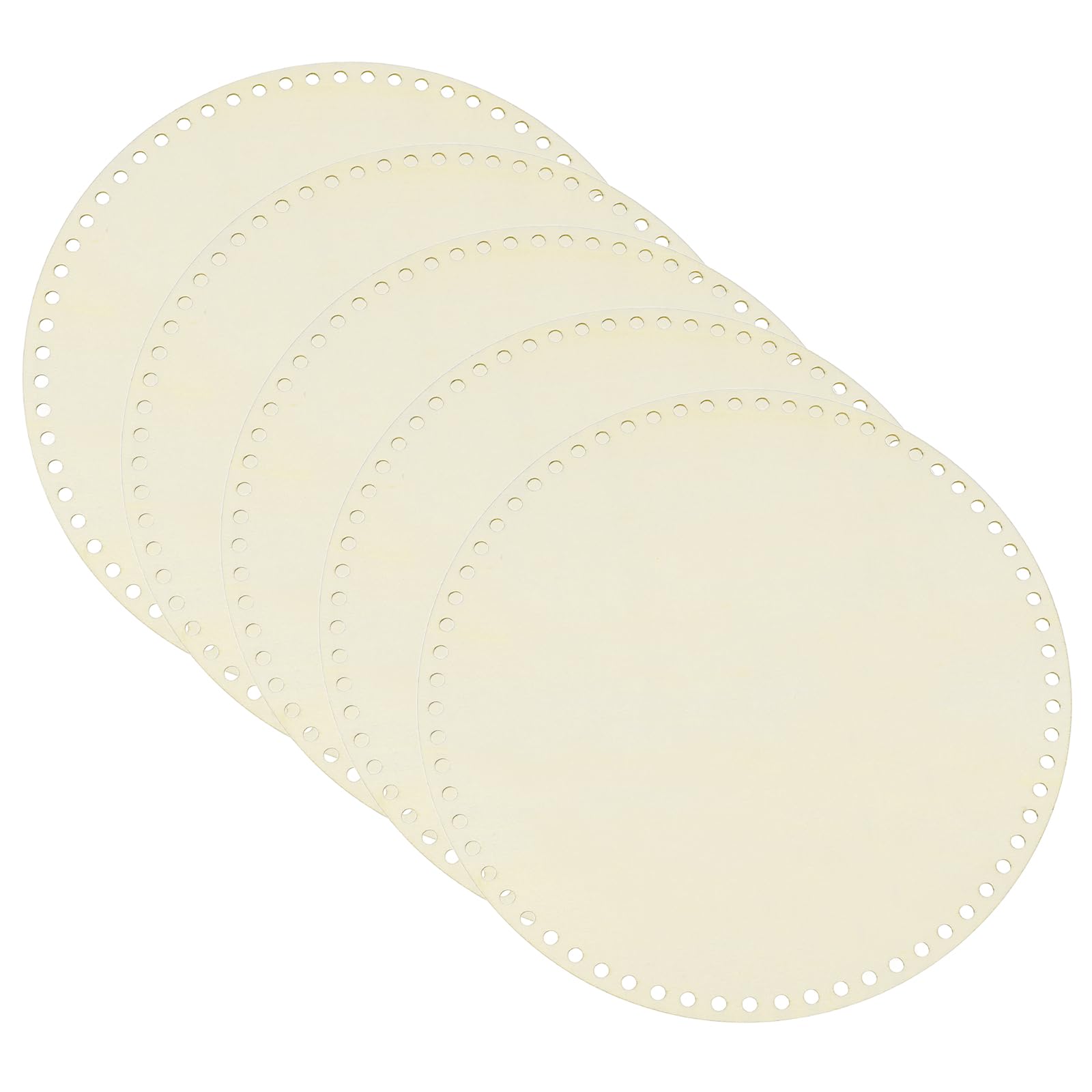 

PATIKIL Набор для вязания корзин крючком, круглые донышки для сумок, вязание для DIY, основа для плетеной сумки через плечо и косметичек, 5 шт., 12-дюймовые заготовки, Материалы, Набор,