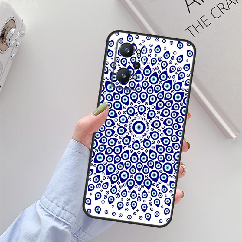 Coque Evil Eye pour Realme 14 12 10 11 13 Pro Plus GT 6 6T 5 GT7 Pro C61 C55 C51 C21Y C25S C67 C75 C53