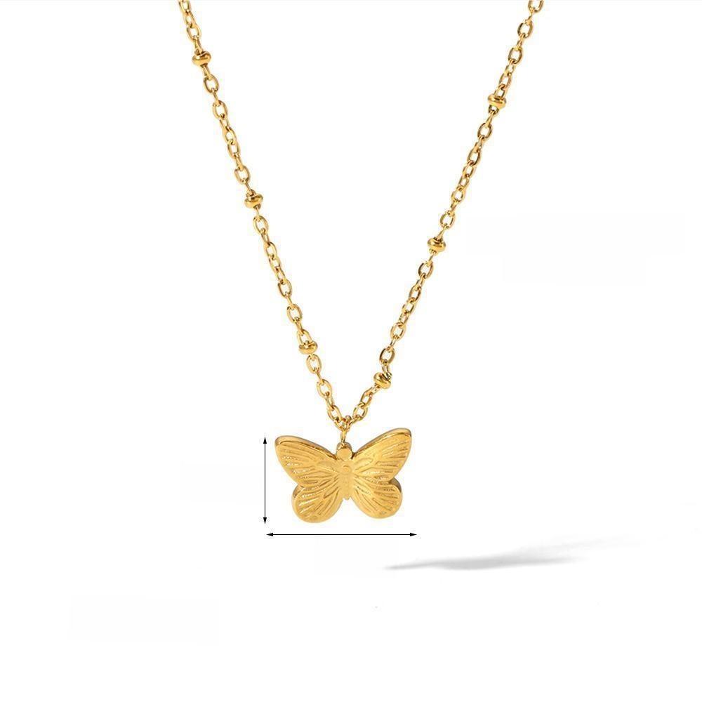 Collana con Ciondolo a Forma di Cuore in Acciaio Inossidabile per Donna con Ciondolo a Stella e Placcatura in Oro
