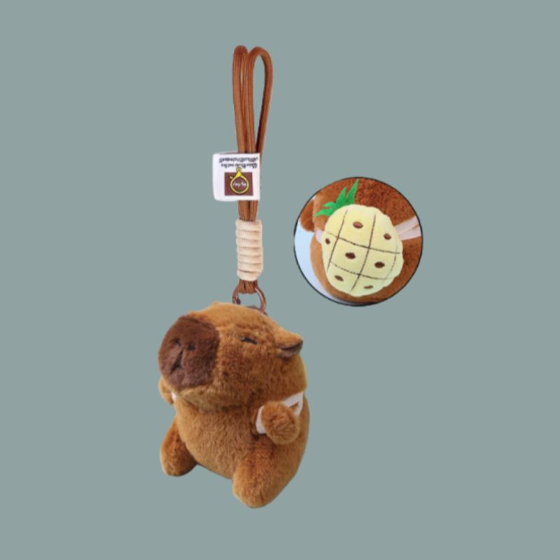 Cute Plush Keychain Small Capybara Pendant Student Bag Pendant Small Gift Boutique
