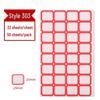 Colored Self-Adhesive Label Stickers for Handwriting, 50 Sheets - Office Use Name & Price Tags
