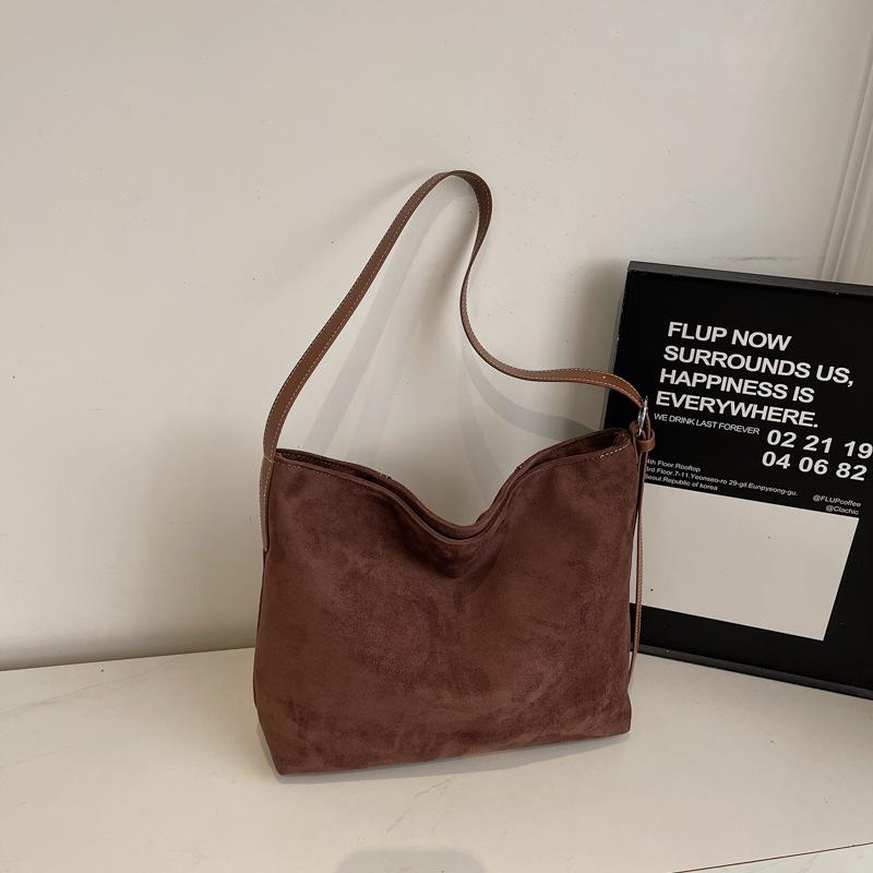 Winter Vintage Wildleder Pendler Umhängetasche Neue Mode Crossbody Tasche für Damen Bequem und Vielseitig Textur Aufbewahrungstaschen