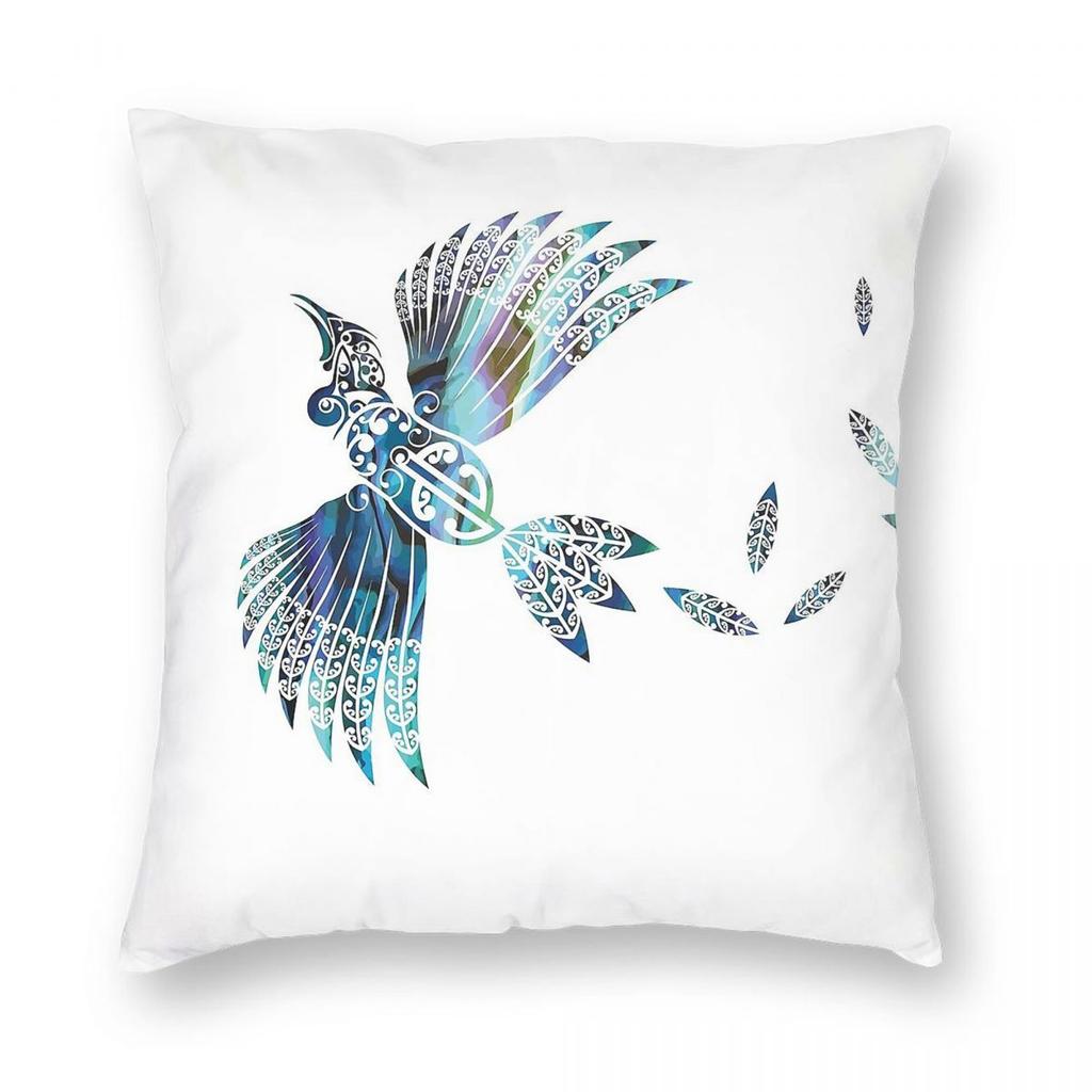 Tui New Zealand Native Bird Square Pillowcase Polyester Linen Velvet Pattern Zip Decor Sofa Seater Cushion Cover x