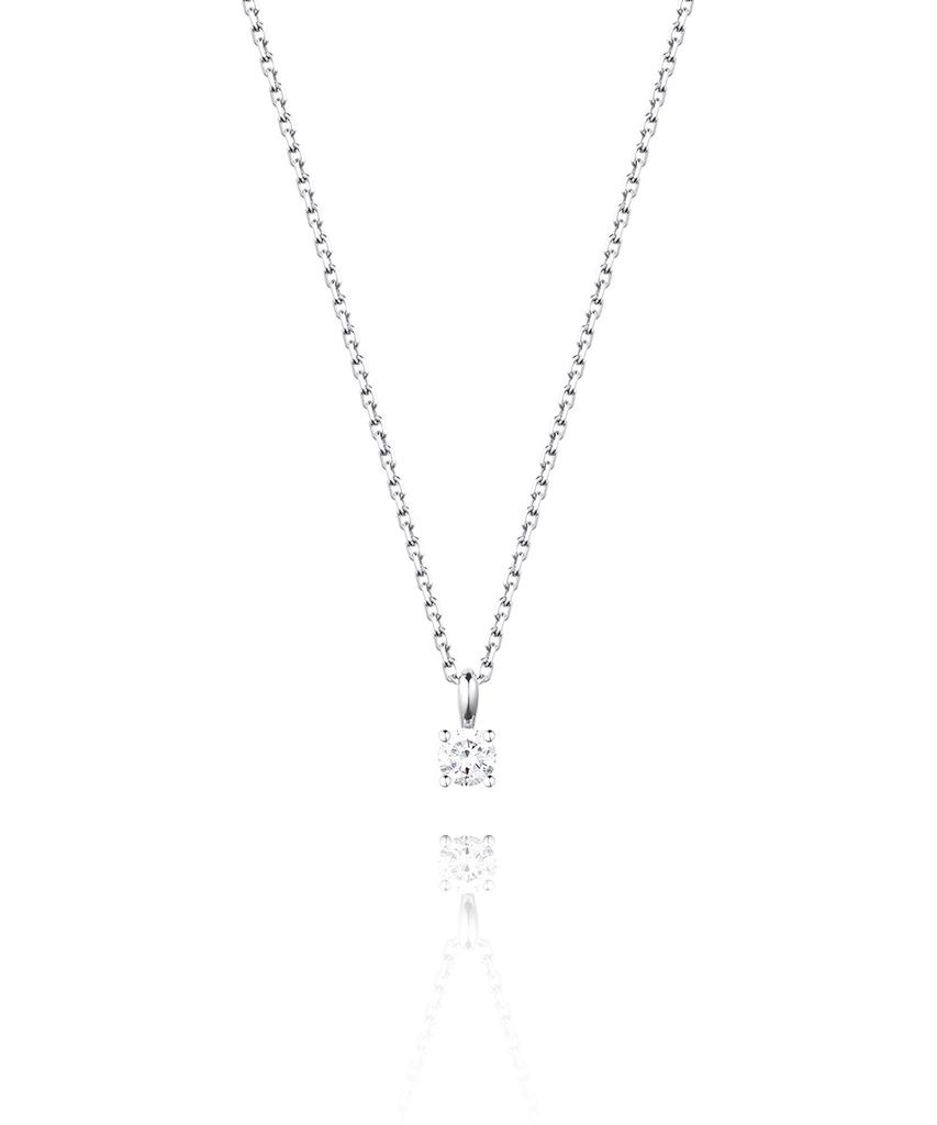 Stonehenge Vela Silver Lab Diamond Necklace Sa26A97F