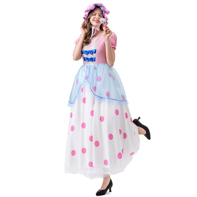 Shepherdess co-suit, anime character Shepherdess long dress Halloween two-dimensional play costume