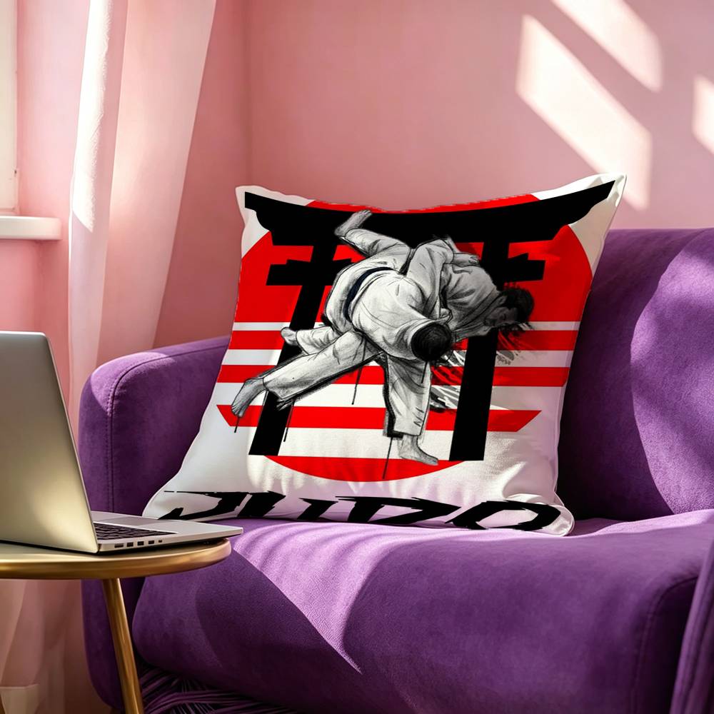 BJJ Brazilian Jiu Jitsu Square DoubleSided printed Pillow Case Bedroom Bedside Pillow Sofa Cushion Cover