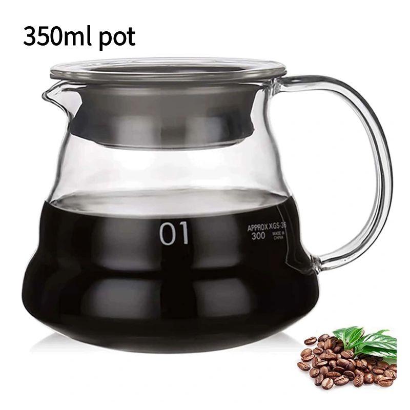 Набор для приготовления кофе из стеклянного графина для кофе со стеклянным кофейным фильтром Набор для приготовления капельного кофе для дома или офиса 600 мл 300 мл