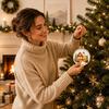 Clear Christmas Ball Ornament, Glowing Hanging Decoration for Holiday Tree and Home