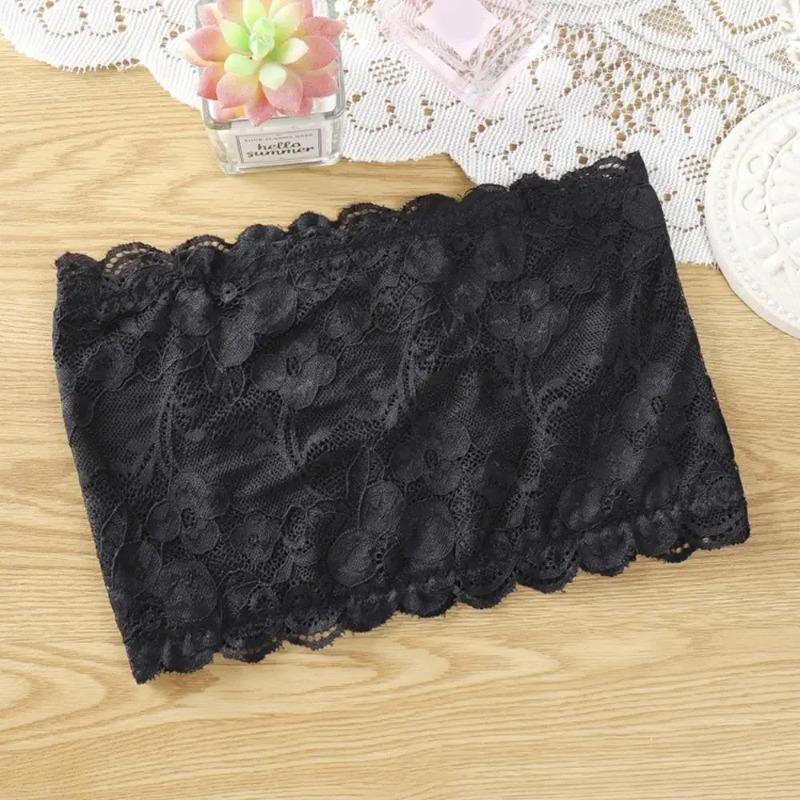 Summer Breathable Invisible Strapless Chest Lady's Sexy Strapless Crop Top Bra Comfortable Underwear Brassiere  Lace Tube Tops