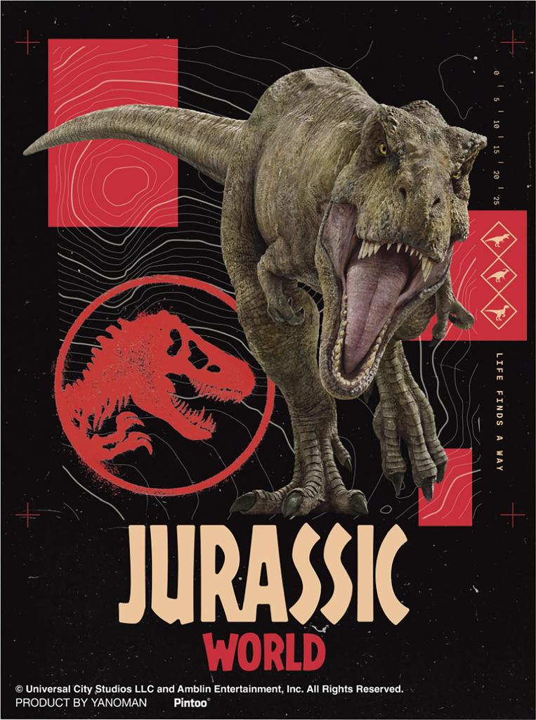 YANOMAN 150 Piece Petit Paris Clear Jigsaw Puzzle JURASSIC WORLD Jurassic World Predator No Glue Required No Frame Required Mini Easel Included Piece