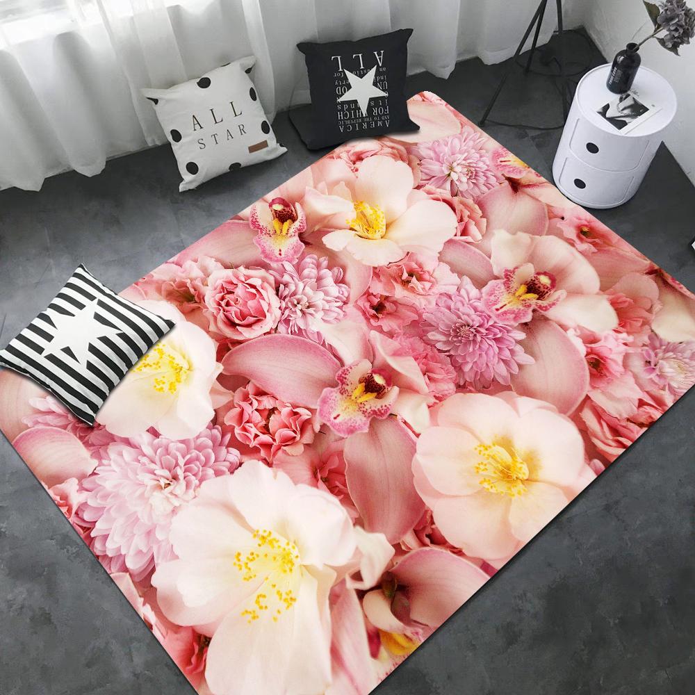Różowo-fioletowy kwiat piwonii dywaniki pokojowe retro wielokrotny wybór dywan do salonu kuchni antypoślizgowy dywan powitalny